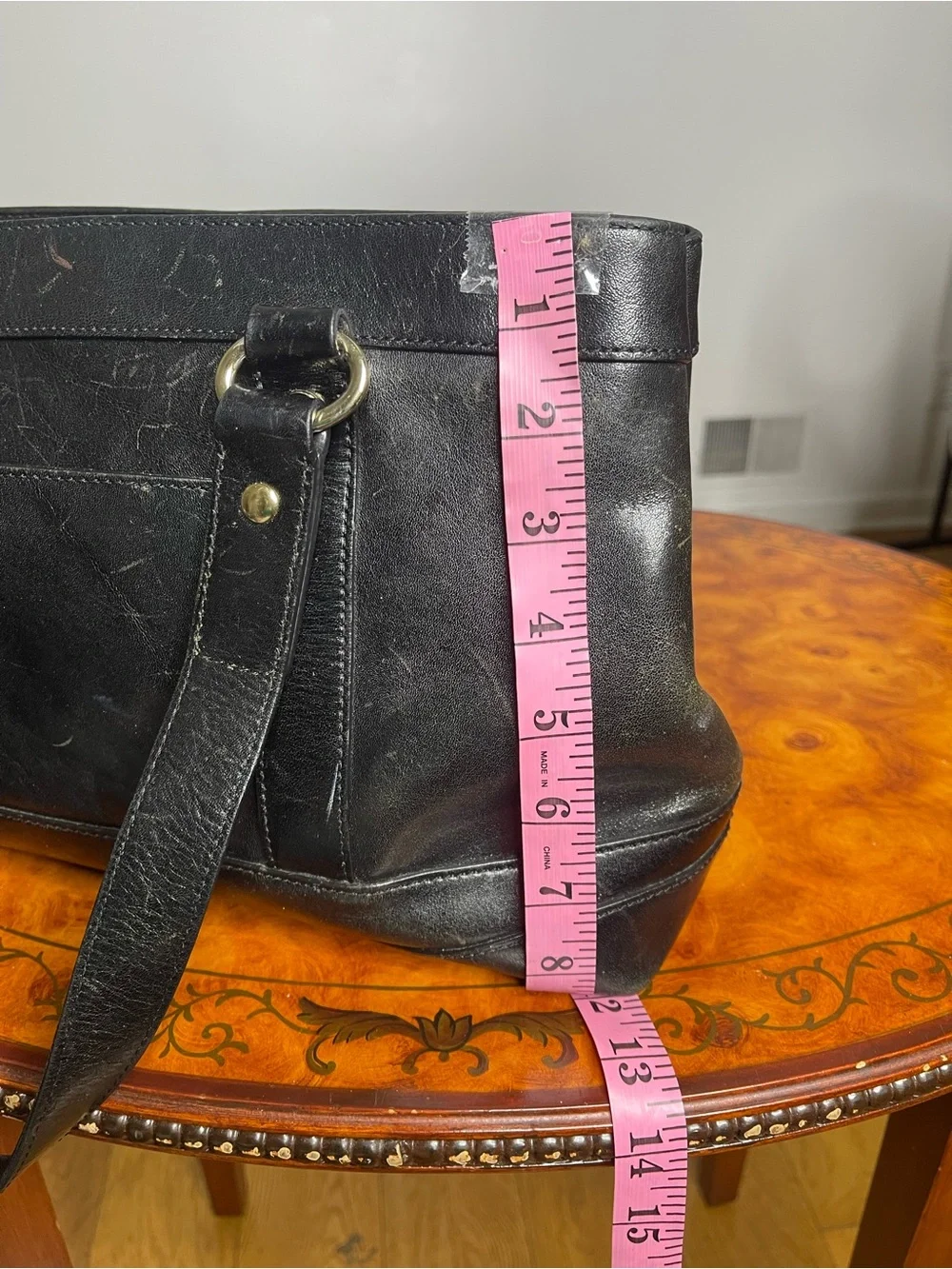 Black Leather women Tote Bag - Classic Carryall